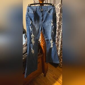 Distressed Blue Women's Jeans